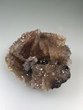 Quartz on Fluorite and Sphalerite, Alcoa Company, Rosiclare District, Hardin County, Southern Illinois, Mined c. 1958-1960, ex. Roy Smith Collection M1834, Miniature, 2.7 x 4.4 x 5.2 cm, $350. Online Nov. 21.