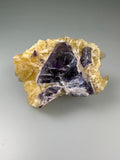 Barite on Fluorite, Pierce Vein, Gaskins Mine, Minerva Oil Company, Empire District, Southern Illinois, Mined August 1974, ex. Roy Smith Collection, Miniature, 2.5 x 5.0 x 8.0 cm, $850. Online Dec. 12.