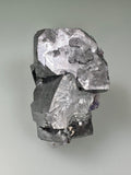 Galena with Fluorite and Sphalerite, Sub-Rosiclare Level, Annabel Lee Mine, Ozark-Mahoning Company, Harris Creek District, Southern Illinois, Mined c. late 1980's ex. Roy Smith Collection, Miniature, 3.0 x 3.7 x 6.0 cm, $200. Online Dec. 12.