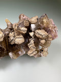 Calcite on Fluorite, Rosiclare Level, Minerva No. 1 Mine, Cave-in-Rock District, Southern Illinois, ex. Roy Smith Collection, Medium Cabinet 7.0 x 8.5 x 13.5 cm, $450. Online Dec. 14