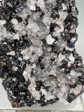 Quartz and Calcite on Sphalerite, Sub-Rosiclare Level, W. L. Davis/Deardorff Mine, Ozark-Mahoning Company, Cave-in-Rock District, Southern Illinois, Mined c. 1960's, ex. Roy Smith Collection, Medium Cabinet 5.5 x 6.0 x 8.3 cm, $125. Online Dec. 14
