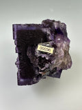 Calcite on Fluorite, Sub-Rosiclare Level, Bahama Pod, Denton Mine, Ozark-Mahoning Co., Harris Creek District, Southern Illinois, Mined c. 1992-1993, ex. Sam and Ann Koster Collection #00036, Miniature 3.3 x 3.5 x 4.2 cm, $450.  Online Dec. 19