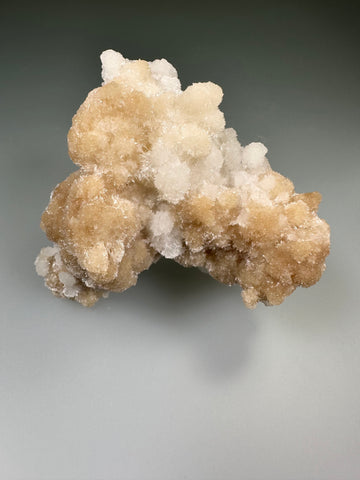 Strontianite with Fluorite, Rosiclare Level, Minerva No. 1 Mine, Ozark-Mahoning Co., Cave-in-Rock District, Southern Illinois, Mined c. 1990, ex. Sam and Ann Koster Collection, Small Cabinet 4.0 x 6.7 x 7.0 cm, $200.  Online Dec. 19
