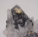 SOLD Sphalerite on Quartz, Mogila Mine, Madan District, Southern Rhodope Mountains, Bulgaria Small cabinet 3.5 x 6 x 6 cm $220.