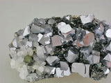 SOLD Galena with Quartz on Sphalerite, Gjudurska Mine, Bulgaria Small cabinet 3 x 5 x 9 cm $250.