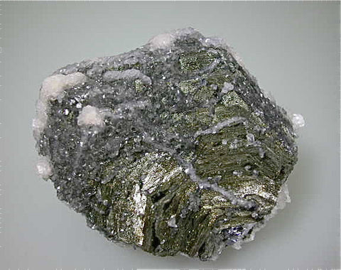 Calcite on Marcasite after Pyrrhotite with Galena and Quartz, Trepca Complex, Kosovska Municipality, near Mitrovica, Kosovo Medium cabinet 5 x 9 x 10 cm $250. Online 6/2 SOLD