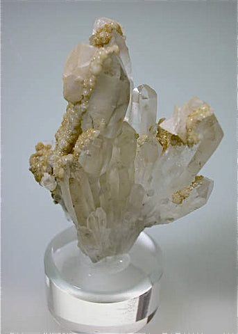 Calcite and Dolomite on Quartz, Trepca Complex, Mitrovica, Kosovska Municipality, Kosovo, Mined 2012, Small Cabinet 4.0 x 5.5 x 6.5 cm, $100.  Online 4/6/15 SOLD