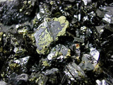 Sphalerite with Chalcopyrite and Calcite with Boulangerite, Trepca Complex near Mitrovica, Kosovska Municipality, Kosovo, Mined 2015, Small Cabinet 2.5 x 6.5 x 8.0 cm, $75.  Online 5/29/15. SOLD.