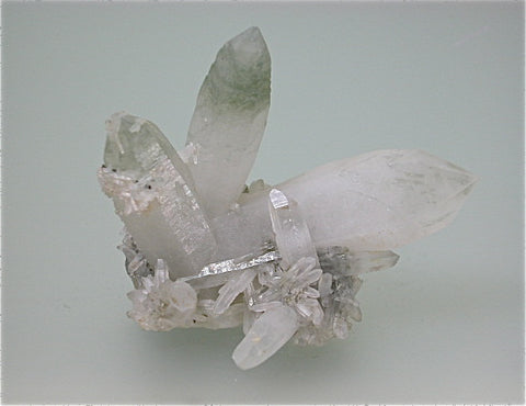 SOLD Quartz with Chlorite inclusions, Mogila Mine, Madan District, Smolyan Oblast, Bulgaria Miniature 3.7 x 4.5 x 6 cm $75. Online 1/9/15