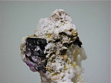 Barite with Fluorite, Rosiclare Level Victory Mine, Spar Mountain Area, Cave-in-Rock District Southern Illinois, Collected c. early 1960s, Dr. Perry & Anne Bynum Collection, Miniature 2.0 x 3.0 x 6.5 cm, $200. Online 7/28.  SOLD.