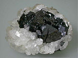 Calcite on Sphalerite, Trepca Complex, Mitrovica, Kosovska Municipality, Kosovo, Mined 2012, Small Cabinet 4.5 x 6.0 x 7.5 cm, $200. Online 4/6/15.  SOLD.