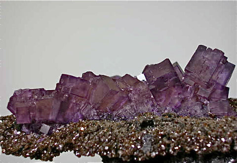Sphalerite and Fluorite, Sub-Rosiclare Level, Annabel Lee Mine, Ozark-Mahoning Company, Harris Creek District Southern Illinois, Mined c. late 1988-1989, Sam & Ann Koster Collection, Small Cabinet 6.0 x 6.0 x 10.5 cm, $450.  Online 3/5/15.  SOLD.