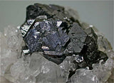 Calcite on Sphalerite, Trepca Complex, Mitrovica, Kosovska Municipality, Kosovo, Mined 2012, Small Cabinet 4.5 x 6.0 x 7.5 cm, $200. Online 4/6/15.  SOLD.