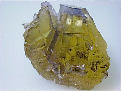 Fluorite with Barite Inclusion, Rosiclare Level attr:  Minerva #1 Mine, Minerva Oil Company, Cave-in-Rock District Southern Illinois, Mined c. 1960s, Dr. Perry & Anne Bynum Collection, Small Cabinet 5.0 x 6.0 x 7.5 cm, $200. Online 7/24. SOLD.