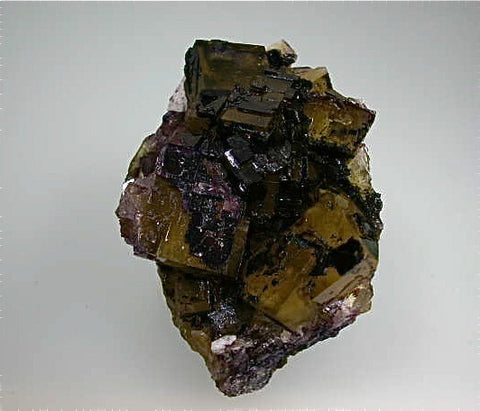 Fluorite, Rosiclare Level Victory Mine, Spar Mountain Area,, Cave-in-Rock District Southern Illinois, Collected 1970s, Dr. Perry & Anne Bynum Collection, Medium Cabinet 4.5 x 5.0 x 7.0 cm, $150.  Online 7/27. SOLD.