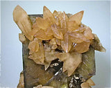 SOLD Calcite on Fluorite, Bethel Level, Minerva #1 Mine, Ozark-Mahoning Company, Cave-in-Rock District, Southern Illinois Medium cabinet 8 x 9.5 x 15.5 cm $900. Online 3/3