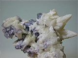 Calcite and Fluorite on Sphalerite, Cave-in-Rock District, attr: Bethel Level, Southern Illinois, Mined c. 1960s, Dr. Perry & Anne Bynum Collection, Miniature 3.0 x 5.0 x 6.5 cm, $20.  Online 7/27 SOLD