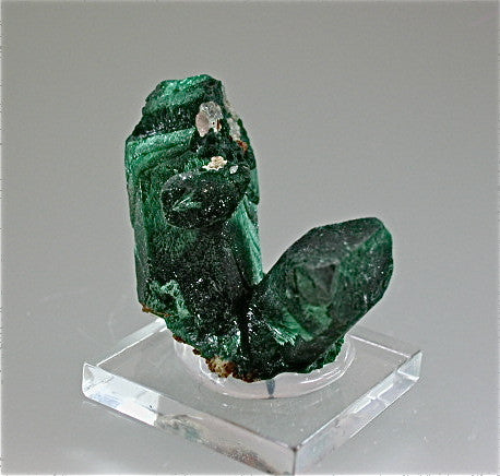 SOLD Malachite after Azurite, Tsumeb Mine, Namibia Miniature 2 x 3 x 4 cm $350. Online 7/22