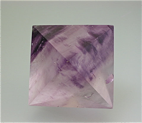 Polished Fluorite Octahedron, Denton Mine, Ozark-Mahoning Company, Harris Creek District, Southern Illinois Miniature 4 cm on edge and 5.5 cm point-to-point $150. Online 7/22 SOLD