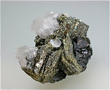 SOLD Pyrite after Pyrrhotite with Calcite and Sphalerite, Trepca Complex, Mitrovica, Kosovska Municipality, Kosovo 2 x 3.6 x 5 cm $80. Online 7/23