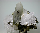 SOLD Quartz on Prase with Pyrrhotite, Nikolaevskiy Mine, Dal'negorsk, Primorskiy Kray, Russia Miniature 5 x 5.5 x 6 cm $250. Online 11/01