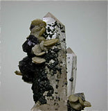 SOLD Fluorite and Siderite on Quartz, Panasqueira Complex, Beira Baixa, Portugal miniature 2 x 2 x 4 cm $150. Online 3/11