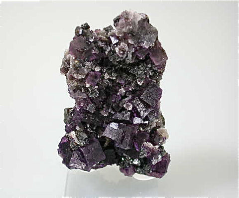 Fluorite and Sphalerite on Quartz, Hill-Ledford Mine, Ozark-Mahoning Company, Cave-in-Rock District, Southern Illinois attr: Sub-Rosiclare Level Small cabinet 3.5 x 5.5 x 9.5 cm $250. Online 4/21 SOLD