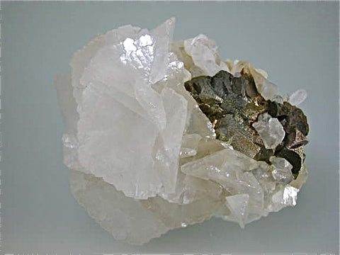 SOLD Calcite on Pyrite, Trepca Complex, Kosovska Municipality, Kosovo Miniature 4 x 5.5 x 6 cm $125. Online 5/15