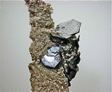 Hematite on Granitic Breccia, Cavradi, Switzerland, William A. N. Severance Collection 0.32, Small Cabinet 2.5 x 3.0 x 7.5 cm, $800.  Online 6/9.