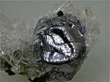SOLD Quartz on Galena, Kruchev dol Mine, Madan District, SMolyan Oblast, Bulgaria, Mined 2012, Miniature 2.8 x 4.5 x 4.5 cm, $35.  ONLINE 7/2