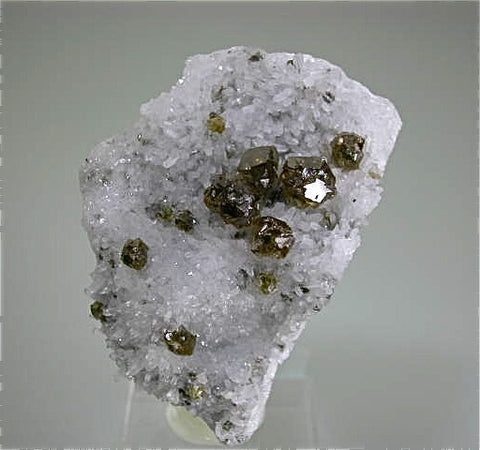 SOLD Sphalerite on Quartz, Kruchev dol Mine, Madan District, Smolyan Oblast, Bulgaria Miniature 4.5 x 5 x 6 cm $250. Online 7/7