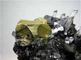 SOLD Sphalerite and Chalcopyrite with Quartz, Kruchev dol Mine, Madan District, Smolyan Oblast, Bulgaria Miniature 4.5 x 6 x 7.5 cm $125. Online 7/7