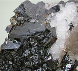 Galena and Sphalerite with Calcite and Quartz, Sub-Rosiclare Level Deardorff Mine, Ozark-Mahoning Company, Cave-in-Rock District, Southern Illinois, Mined c. 1950s-1960s, Bynum Collection, Small Cabinet 7.0 x 9.0 x 11.5 cm, $350.  Online 8/20. SOLD.