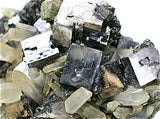 Galena and Quartz with Chalcopyrite, Gjudurska Mine, Zlatograd District, Southern Rhodope Mountains, Bulgaria, Mined 2011, Small Cabinet 5.5 x 7.0 x 9.0 cm, $200.  Online 8/27. SOLD.