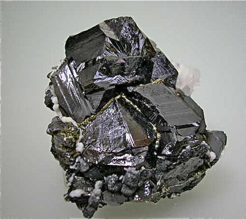 SOLD Sphalerite and Calcite with Pyrite, Trepca Complex, Kosovska Municipality, near Mitrovica, Kosovo Small cabinet 4 x 6.5 x 7.5 cm $250. Online October 6