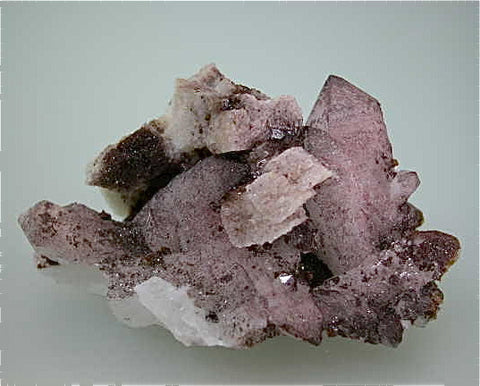 SOLD Quartz and Calcite with Hematite and Chalcopyrite, 1305 Meter Sohle, Hartenstein Mine #371, Erzgebirge, Freiberg, Saxony, Germany Miniature 3.5 x 4.5 x 6.5 cm $250. Online 10/16