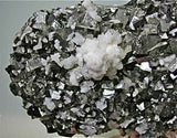 SOLD Calcite on Arsenopyrite, Trepca Complex, Kosovska Municipality, Kosovo, Mined 2014, Medium Cabinet 4.0 x 8.5 x 13.0 cm, $125.  Online 11/12/14.