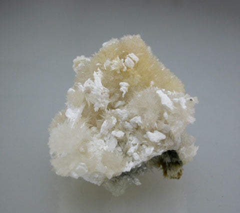 SOLD Strontianite after Calcite, Rosiclare Level, Cross-Cut Orebody, Ozark-Mahoning Company Minerva #1 Mine, Southern Illinois Miniature 4 x 4 x 4 cm $250.